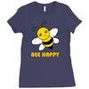 bee happy Ladies Fitted T-Shirt