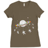 saturn go round Ladies Fitted T-Shirt