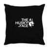 husky face Throw Pillow