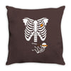 pregnant skeleton baby costume halloween maternity ninja ladies Throw Pillow