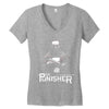 black and white Women's V-Neck T-Shirt