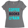 coffee books and rain Women's Triblend Scoop T-shirt