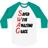saved with amazing grace 3/4 Sleeve Shirt