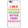 i am a mermaid unicorn kitten fairy princess iPhone 6/6s Case