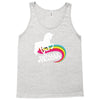 totally straight funny rainbow unicorn gay pride novelty fashion Tank Top