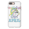 unicorns are born in april cute unicorn iPhone 8 Plus