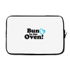 Bun in the Oven with Heart Baby Boy Laptop sleeve