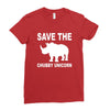 chubby unicorn Ladies Fitted T-Shirt