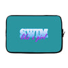 swim like a girl neon Laptop sleeve