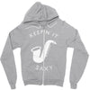keepin it saxy Zipper Hoodie