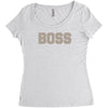 boss funny Women's Triblend Scoop T-shirt