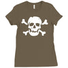 skull bones Ladies Fitted T-Shirt