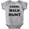 crawl walk hunt Baby Bodysuit
