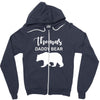 Daddy Bear - Baby Bear Custom Name Zipper Hoodie