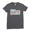 blessed aunitie with flower white color Ladies Fitted T-Shirt