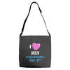 i love july especially the 4th Adjustable Strap Totes