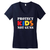 protect kids not guns Women's V-Neck T-Shirt