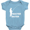 aster baiter mens rude fishing Baby Onesie