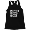 v6 swim bike run Racerback Tank