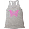 breast cancer butterfly Racerback Tank