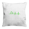 morning coffee heatbeat ekg Throw Pillow
