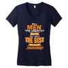 all men are created equal but only the best are born in january 1 Women's V-Neck T-Shirt