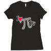 i heart pi day Ladies Fitted T-Shirt