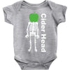 ciderhead cider drinking skeleton and apple Baby Onesie