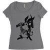 black rabbit Women's Triblend Scoop T-shirt