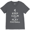 keep calm and play football V-Neck Tee