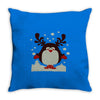 christmas t shirt santa reindeer penguin novelty xmas Throw Pillow