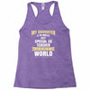 my daughter is the world's best special ed teacher. cool gift for mom Racerback Tank