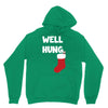 well hung endowed christmas stocking funny Unisex Hoodie