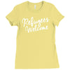 refugees welcome Ladies Fitted T-Shirt