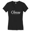 classy but i cuss a little Women's V-Neck T-Shirt