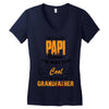 I'm Called Papi Because  I'm Way Too Cool To Be Called Grandfather Women's V-Neck T-Shirt
