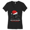 skull christmas Women's V-Neck T-Shirt