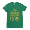 queens are born in 1980 Ladies Fitted T-Shirt