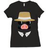 minimal porco Ladies Fitted T-Shirt