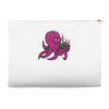 purple octopus playing the bagpipes Accessory Pouches