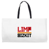 limp bizkit black logo Weekender Totes