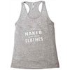 naked under these clothes tie dye Racerback Tank