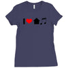 i love house music t shirt edm club wear rave electro party progressiv Ladies Fitted T-Shirt