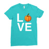 love pumpkin Ladies Fitted T-Shirt