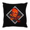 3d skull squad Throw Pillow
