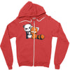 panda hug Zipper Hoodie