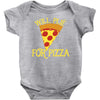 will plie for pizza Baby Bodysuit