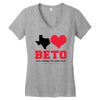 Texas Loves Beto Women's V-Neck T-Shirt