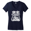 you can almost hear the fish laughing! Women's V-Neck T-Shirt