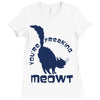 CHECK MEOWT CAT Ladies Fitted T-Shirt